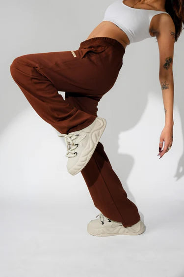 Coffee Brown Irish Track Pants(Mid Rise Regular Fit) For Men And Women