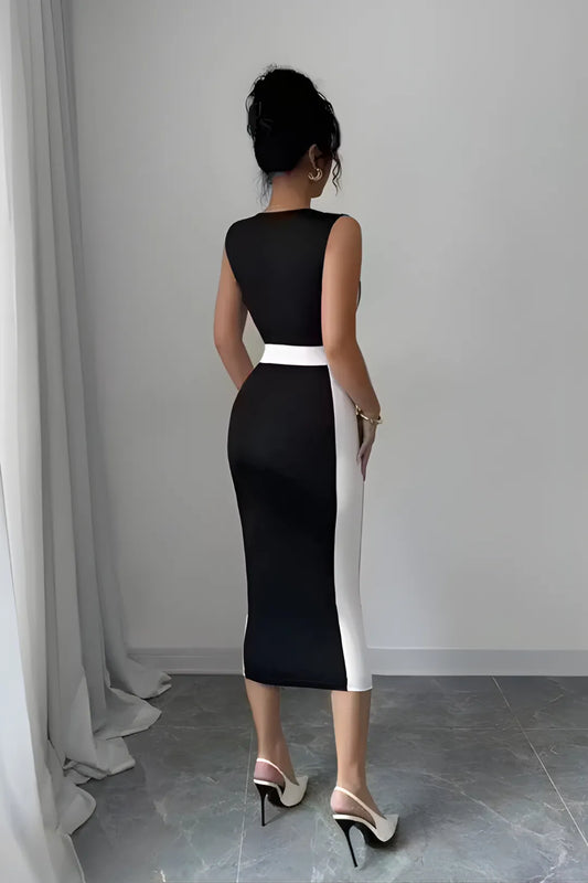 The Contrast Hourglass Dress