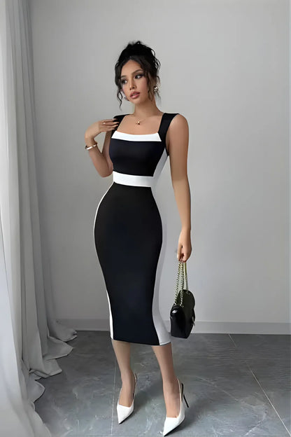 The Contrast Hourglass Dress