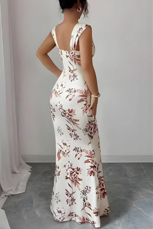 Painted Petals Mermaid Maxi