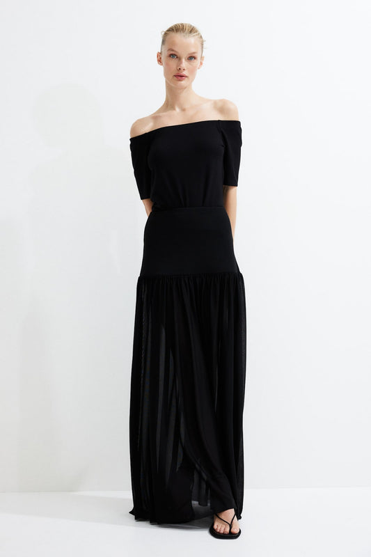 Off-the-shoulder jersey top