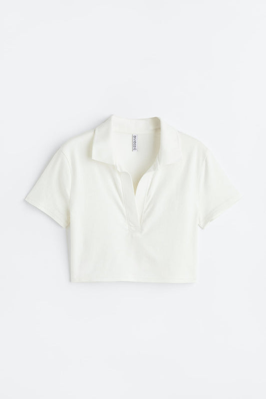 Collared cropped top