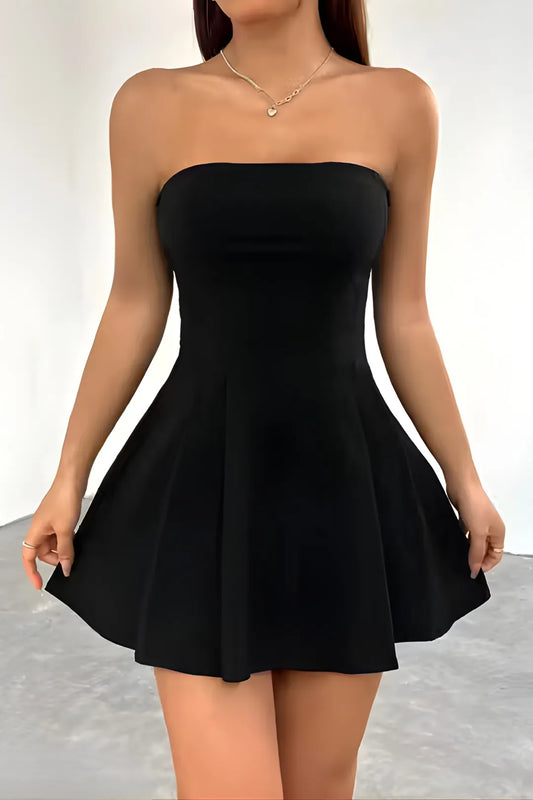 Classic Black Mini Strapless Dress