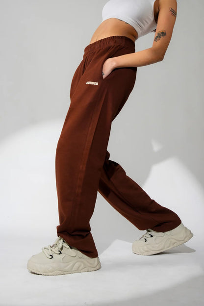 Coffee Brown Irish Track Pants(Mid Rise Regular Fit) For Men And Women